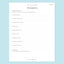 Blank planner sheet titled 'The Spring Reset' on a light blue background