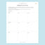 Blank yearly theme planning sheet with text on a light blue background