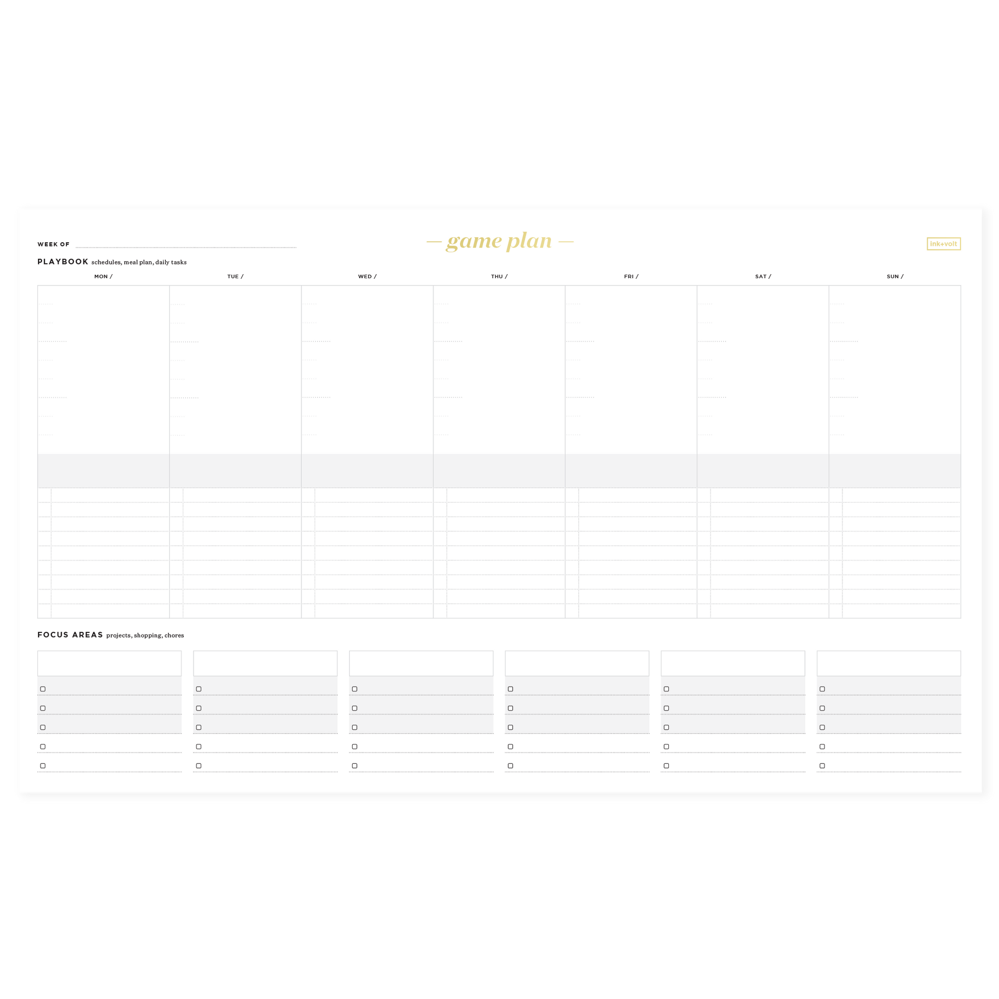 Game Plan Deskpad