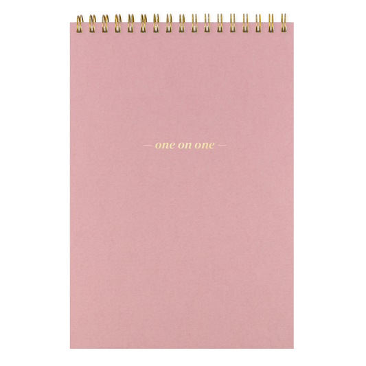 One On One Spiral Notepad Old Rose