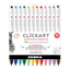 Zebra Clickart Felt Tip Markers - Assorted 12-Pack