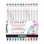 Zebra Clickart Felt Tip Markers - Assorted 12-Pack