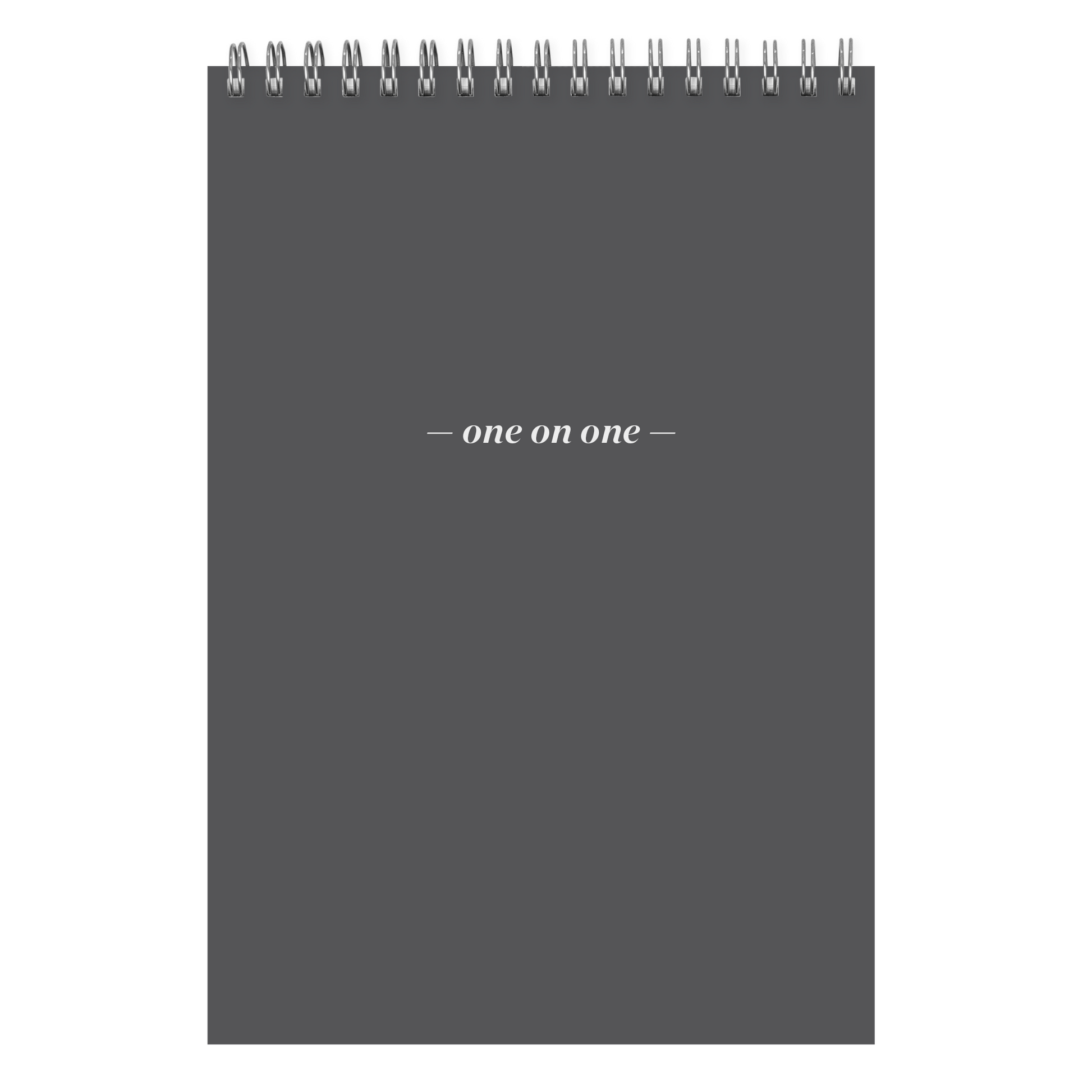 One On One Spiral Notepad carbon grey